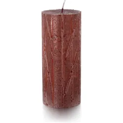 2x Balthasar, Kerzen, Zylinderkerze Bark 14 cm x 6 cm, Rostbraun (1 Stk.)