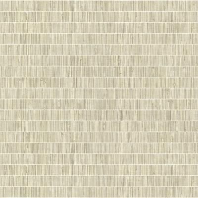 Seabrook Designs Blue Grass Band Embossed Vinyl Unpasted Wallpaper