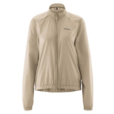 Windbreaker GONSO "Adventure Jacket Wind W", Damen, Gr. 42, beige (cream), 90% Polyamid, 10% Polyester, Jacken Windbreaker, Damen Windjacke, leichte u. winddichte Fahrradjacke, geringes Packmaß
