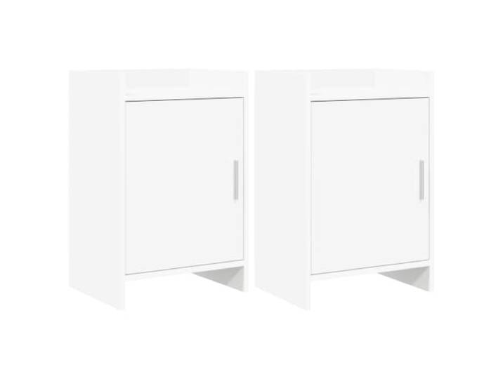 Heofavd Nachttische 2er Set Weiß 40x30x60 cm Holzwerkstoff