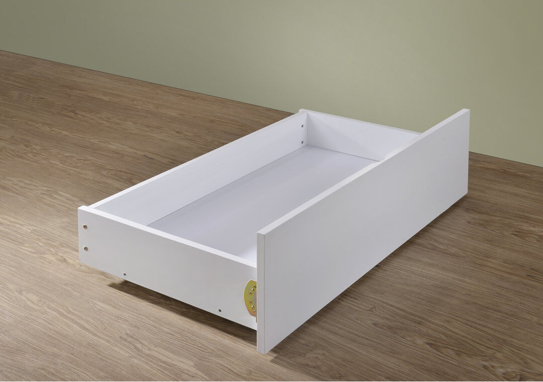 Brayden Studio Ruelas Solid Wood Underbed Storage Drawers White