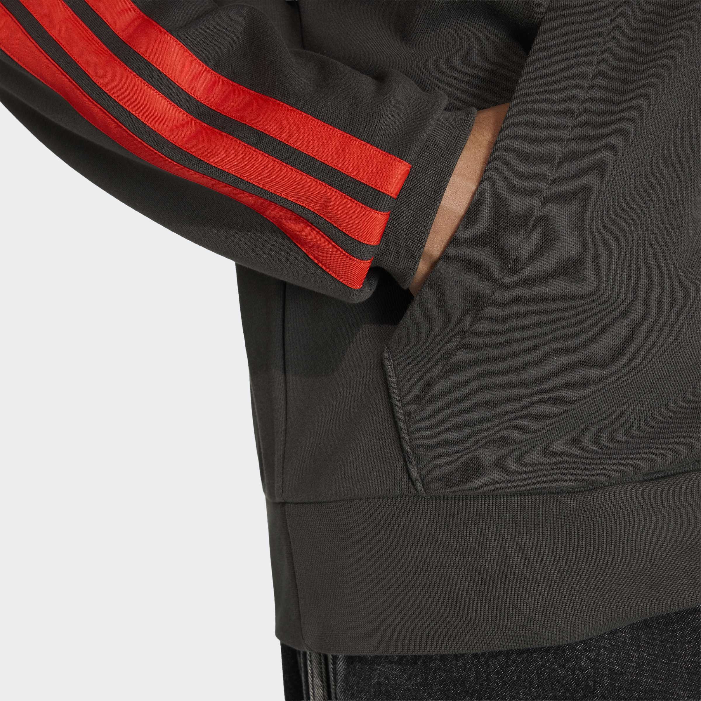 Kapuzensweatshirt ADIDAS PERFORMANCE "AUDI REVOLUT F1 TEAM DNA FRENCH TERRY HOODIE", Herren, Gr. S, grau (utility schwarz), Obermaterial: 55% Baumwolle, 36% Polyester, 9% Viskose, normal, Rundhals, angesetztes Bündchen, Sweatshirts Kapuzensweatshirt utili