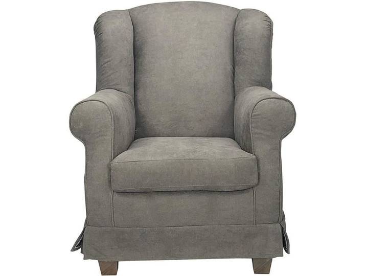 Fauteuil BERGERE - Tissu déhoussable antitache - Gris - 1 place - Dimensions 103x87x84cm