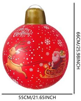 Uplift Treasures 40cm Inflatable Christmas Ball PVC Blow Up Ornament For Outdoor & Indoor Decor f 15.75 In