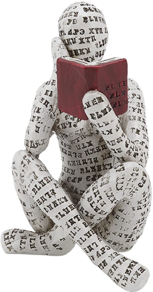 Aladdien Lezende vrouw beeldje - Decoratief ornament van hars - Stijl A