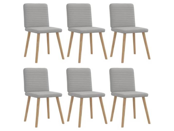Coespram 6er Set Esszimmerstühle Wolkengrau Polsterstuhl mit Holzbeinen Ergonomische Küchendesign Stühle mit weicher Schaumstoffpolsterung für Wohnzimmer und Esstisch, Belastbar bis 110 kg.