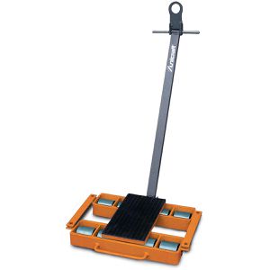 Unicraft Transportroller TF12, 6191120 lenkbar mit Zugdeichsel, 400 x 220 mm, Tragkraft 12000 kg