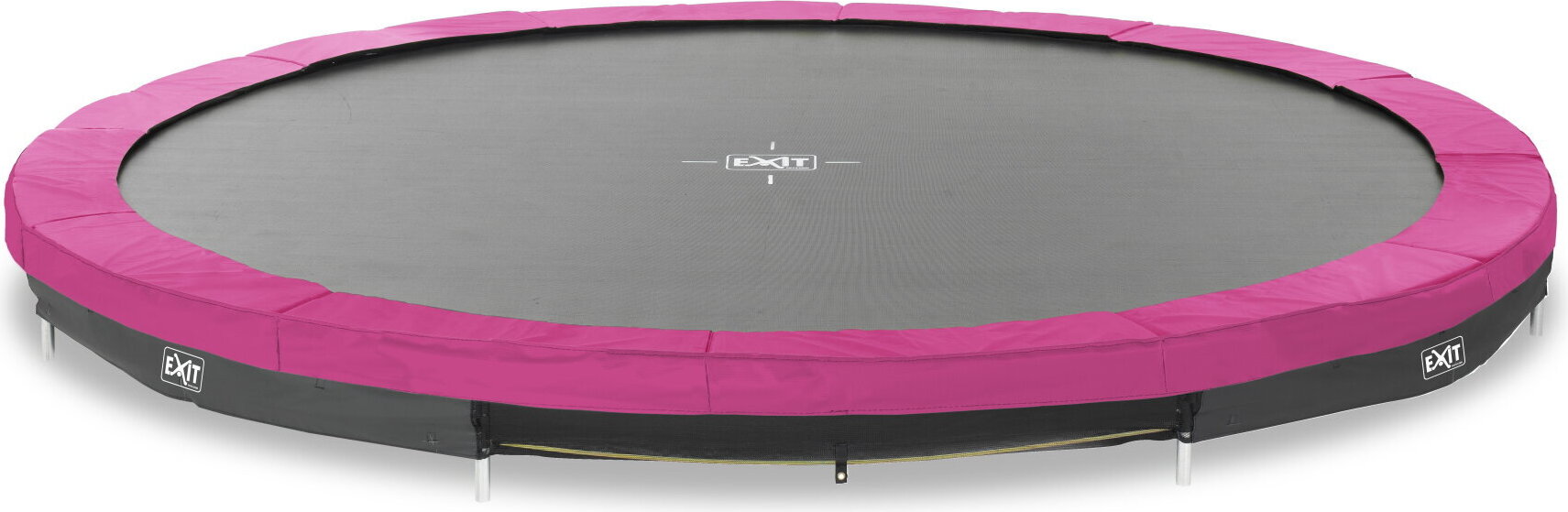 EXIT Silhouette Sporttrampolin ø366cm, Bodentrampolin, Rund, für Kinder, Rosa