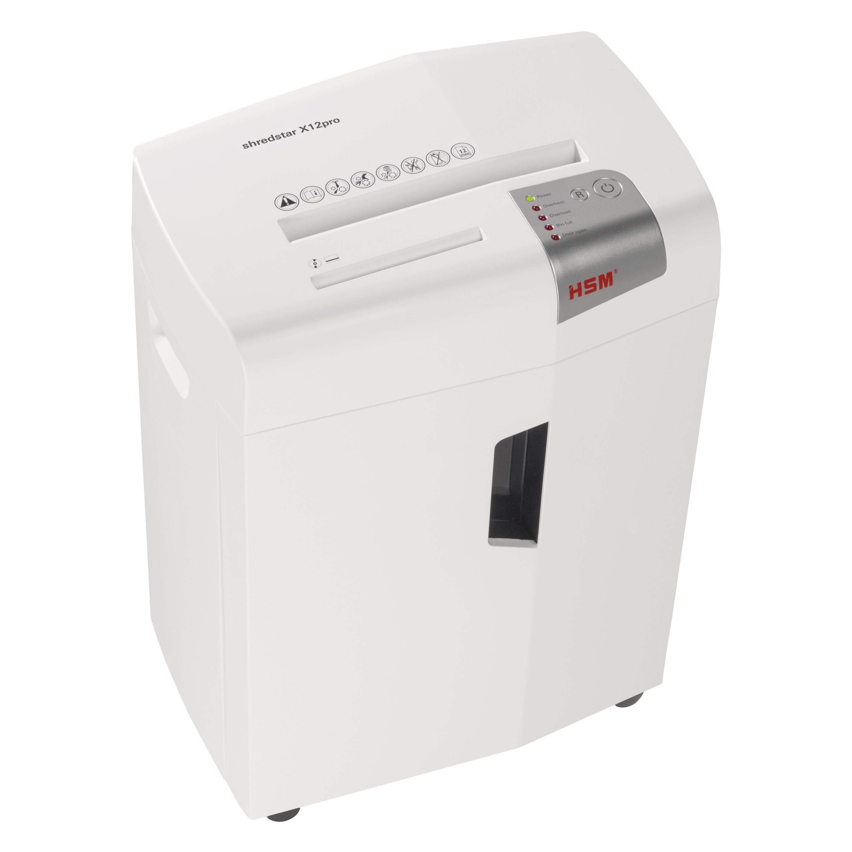 HSM shredstar X12pro Aktenvernichter CD-Vernichtung, Partikelschnitt 2 x 15 mm 2 (Partikelschnitt) (1033121)