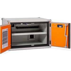 CEMO Akku-Ladeschrank Premium 8/5, mit 9 Steckdosen, orange, (B/H/T) 89 x 52 x 66cm