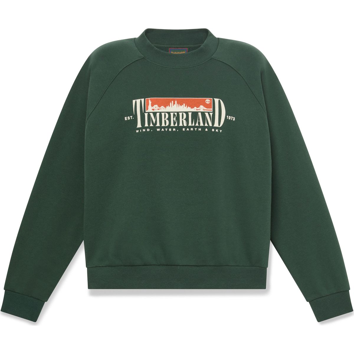 Timberland Womens Brushed Back Chest Graphic Crew Sweatshi sycamore M TBC0YH5D3981-M
