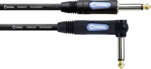 Cordial 13737 Klinke Audio Anschlusskabel [1x Klinkenbuchse 6.3mm (mono) - 1x Klinkenbuchse 6.3mm (mono)] 3m Schwarz PVC-Mantel