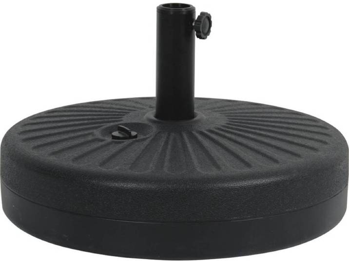 Dalle circulaire à lester pour parasol de jardin - Noir
