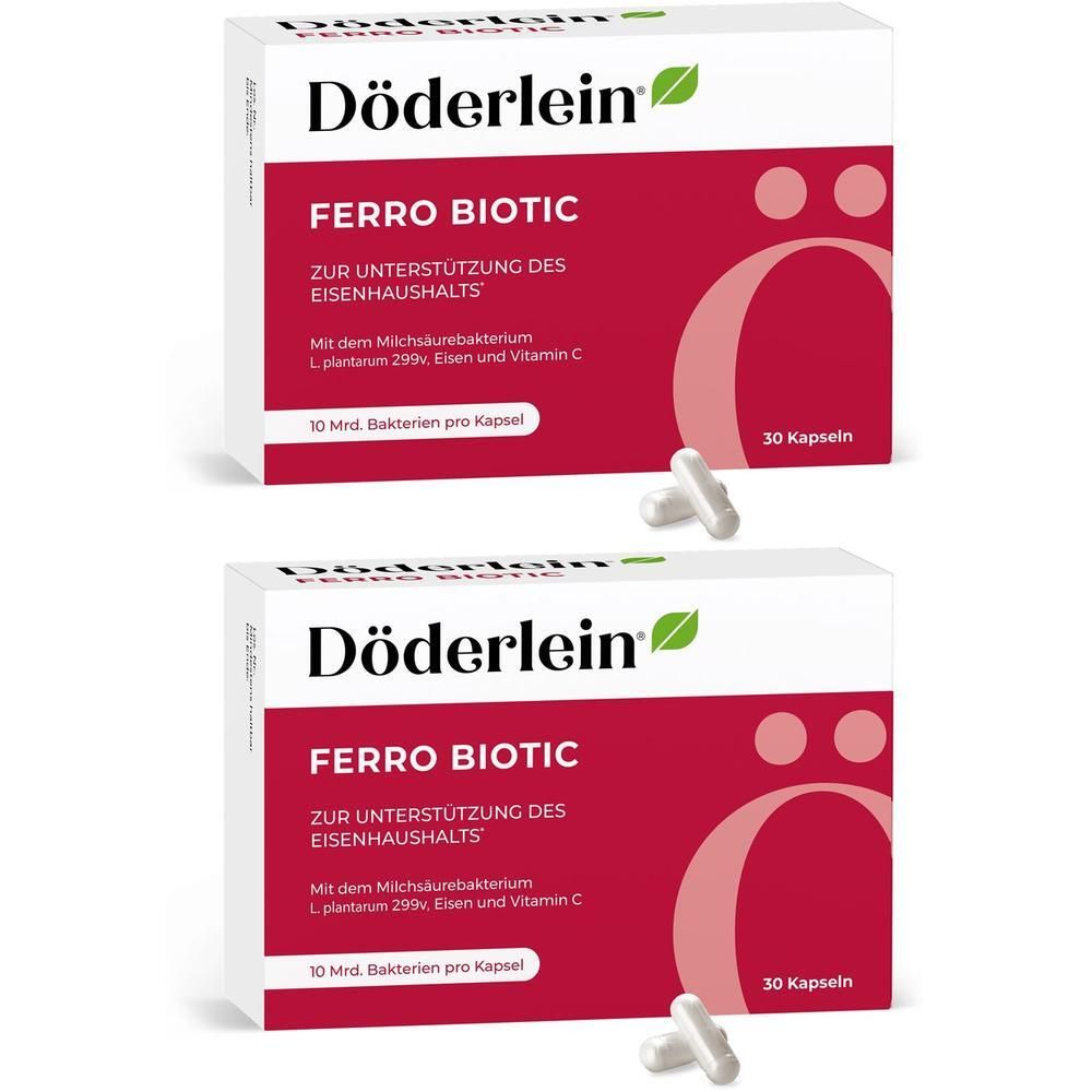 Döderlein Ferro Biotic Eisen+Milchsäurebakt.Kaps. 2x 2x30 St Kapseln