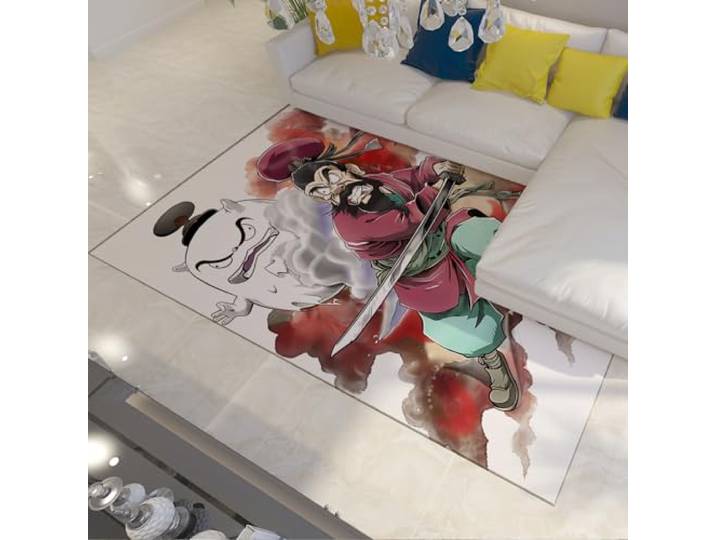 HOBBOY Tapijten in Chinese stijl vechtsporten stijl vloerkleed 50 x 80 cm cartoon anime vloermatten voor woonkamer slaapkamer wasbaar antislip tapijt