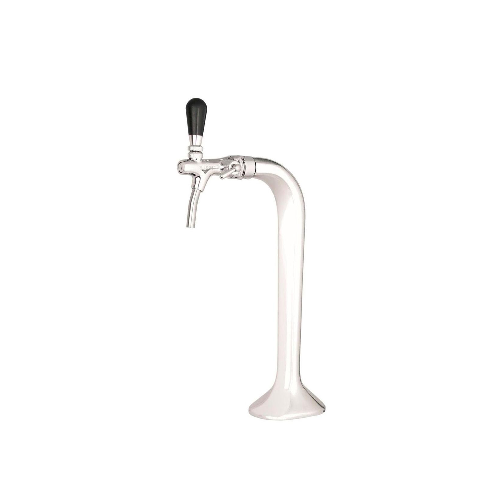 Komplett Set - Schanksäule Chrom 1-leitig, elegant, "Topp-Qualität!" (Paketpreis)