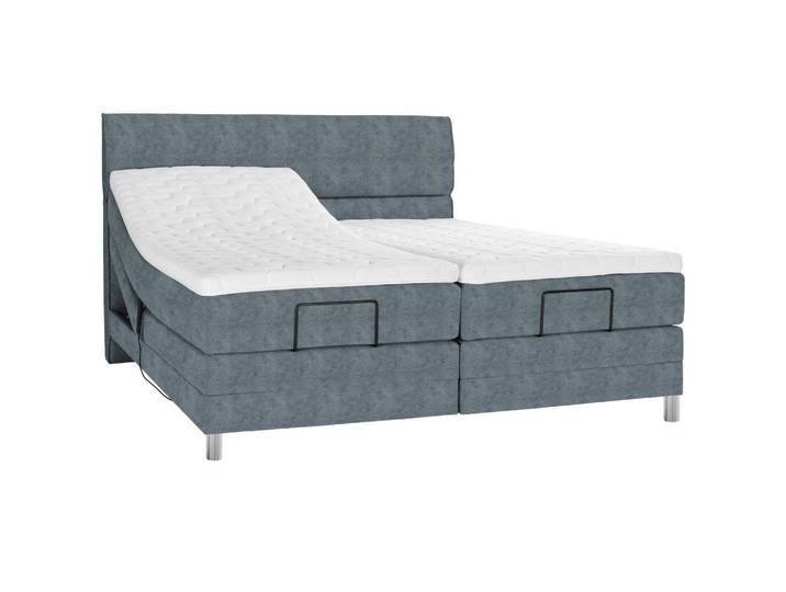 Voleo Boxspringbett, Dunkelgrau, Kunststoff, H3, 7-Zonen, 200x200 cm, Über- und Sondergrössen erhältlich, gepolstertes Kopfteil, Stoffauswahl, Topper geteilt, In verschiedenen Grössen erhältlich, Matratze in verschiedenen Härtegraden erhältlich, Matratzenauswahl, Topperauswahl, Kopfteilauswahl, Matratze geteilt, Schlafzimmer, Bett, Doppelbetten