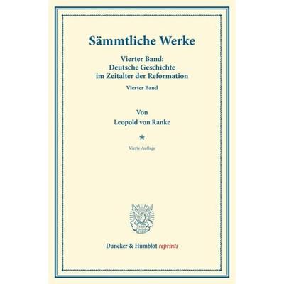 Sämmtliche Werke., Taschenbuch von Leopold Ranke, Duncker & Humblot, 978-3-428-16858-3