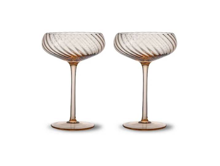 Byon Coupe à champagne Opacity 30 cl lot de 2 Pêche