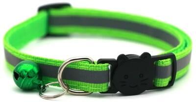 Uplift Essentials """Radiant Safe"" Reflective Breakaway Pet Collar emerald Green"