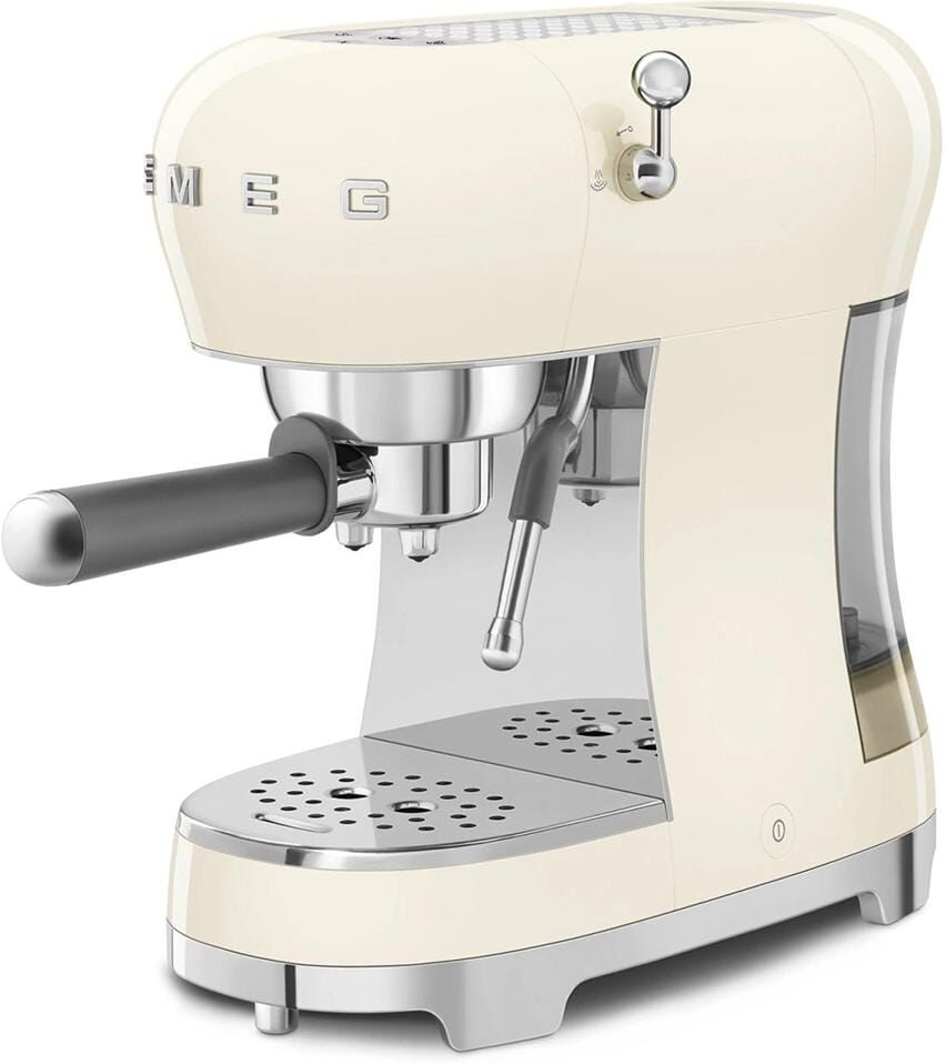 SMEG Siebträgermaschine "50's Style", Energieeffizienz: A, beige (creme), B:14,9cm H:33cm T:32,9cm, Kaffeemaschinen, Siebträgermaschine creme Einheitsgröße