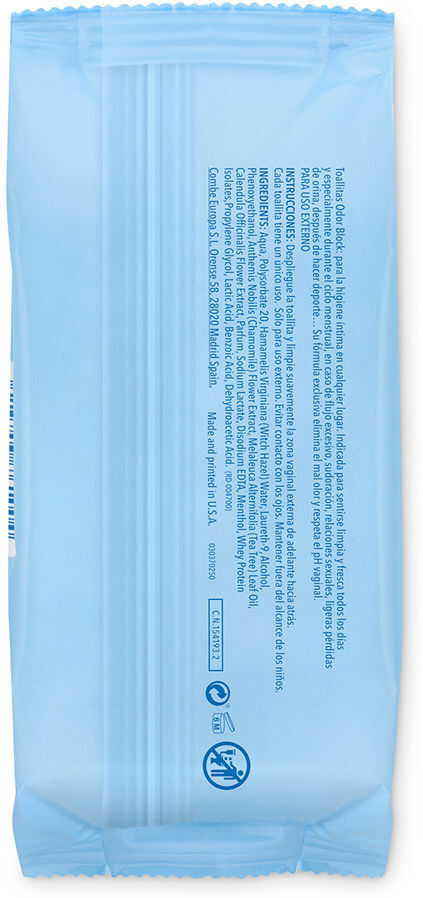 Vagisil Lingettes Intimes odorblock 20 u