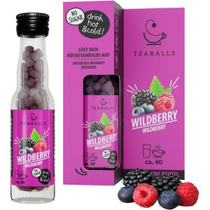 TEABALLS Tee Wildberry Drink Hot & Cold, Früchtetee mit intensivem Beerengeschmack, 15 g, 40 Stück