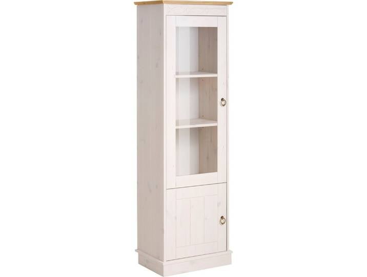 OTTO home Vitrine Indra aus massiver Kiefer, FSC®, 2trg., Höhe 145 cm, dezentes Ornament