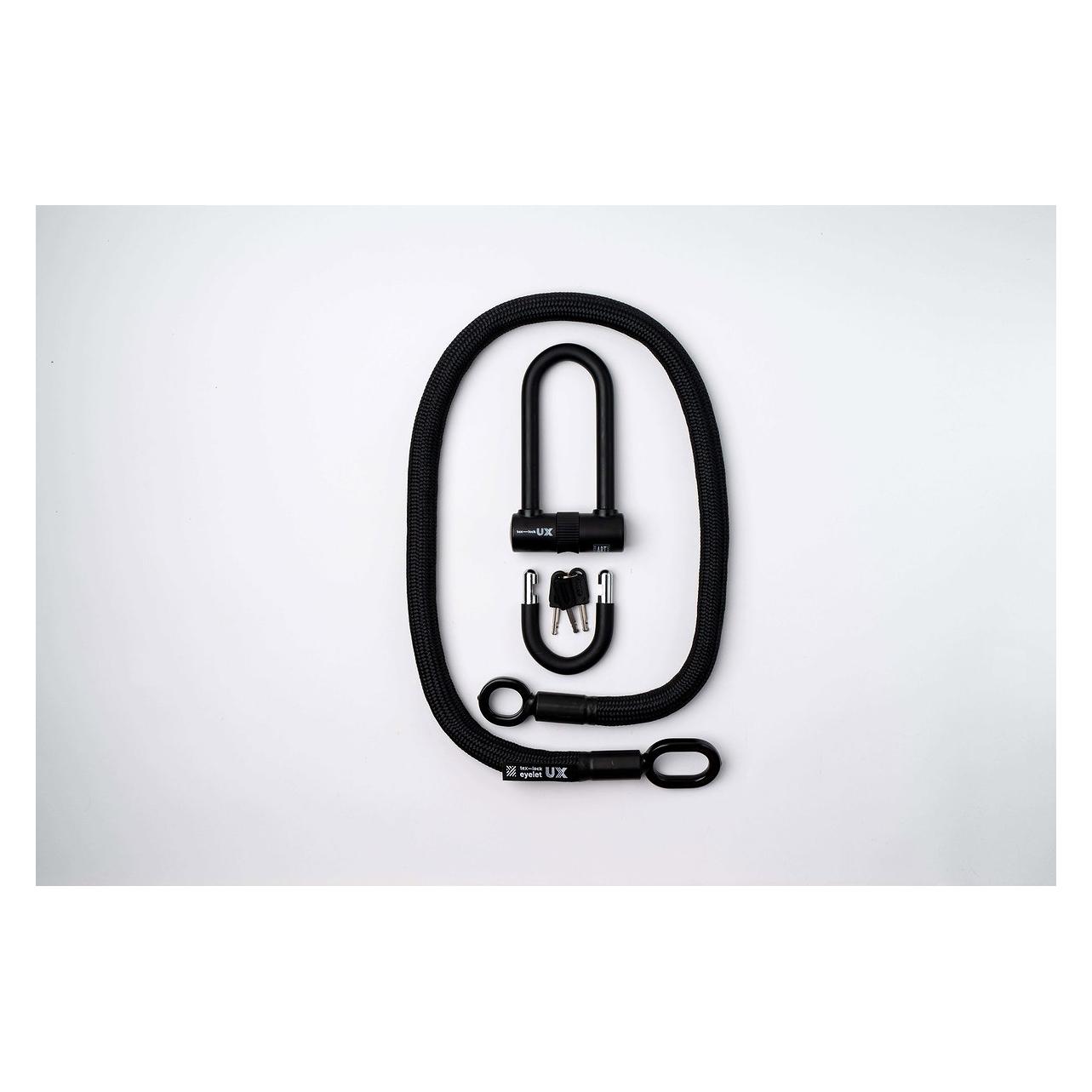 Tex-Lock - Öse mit U/X-Schloss (Onyx-Schwarz/120 cm) (120 cm) (31.110.001.120)