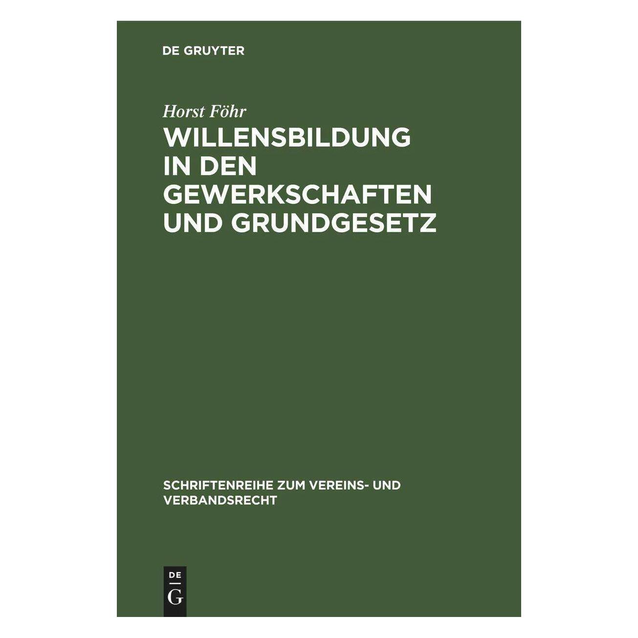 De Gruyter Horst Föhr (Deutsch, Hardcover, Horst Föhr) (38965677)