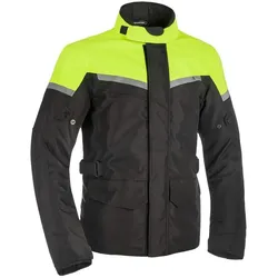 Oxford, Motorradjacke, Herren Long Motorcycle Jacket Spartan Lange Motorradjacke, Schwarz/Neongelb, 3XL (Herren, 3XL)