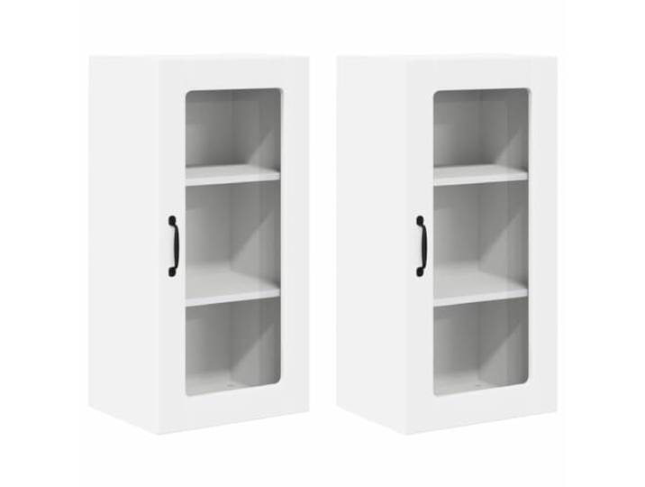 fsahslih Küchen-Wandschrank Set 2-teilig Weiß 40x31x80cm Holzwerkstoff Praktischer Hängeschrank für Küche und Speisekammer. Bietet viel Stauraum auf mehreren Ebenen für Vorräte und Geschirr.