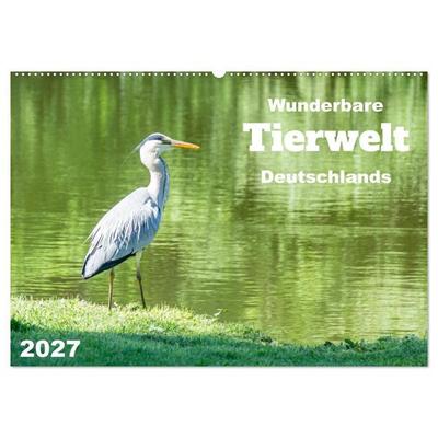 Wunderbare Tierwelt Deutschlands (Wandkalender 2027 DIN A2 quer), CALVENDO Monatskalender