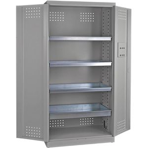 ADB Umweltschrank 40729, lichtgrau, 4 Wannenböden, 92 x 192 x 58cm
