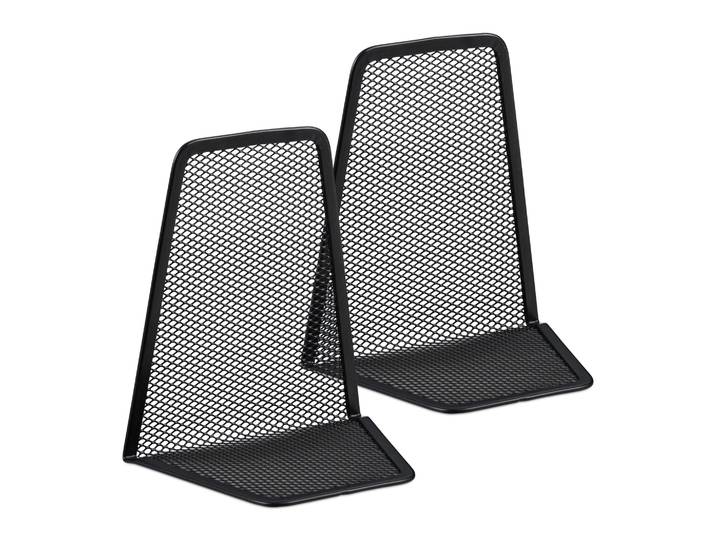 Buchstützen 2er-Set Schwarz