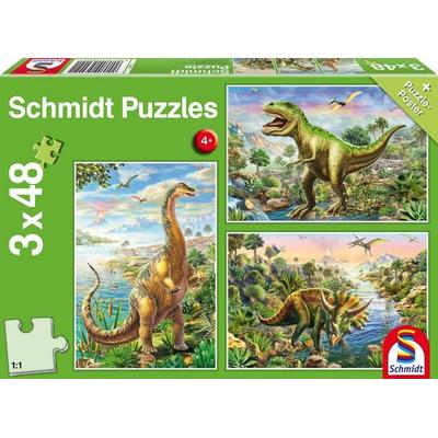 Abenteuer mit den Dinosauriern. 3 x 48 Teile Puzzle