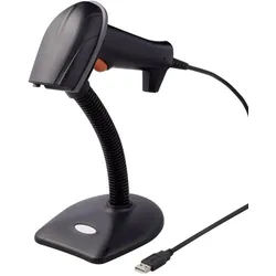 Renkforce 2D Barcode Scanner mit Station (2D-Barcodes), Barcode Scanner, Schwarz