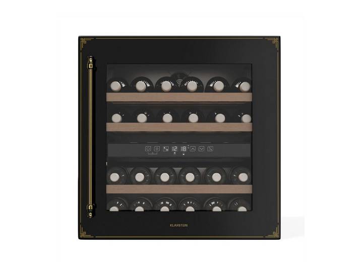 Klarstein Weinkühlschrank Vinsider Victoria 36 D, für 36 Standardflaschen á 0,75l,Wein Flaschenkühlschrank Weintemperierschrank Weinschrank Kühlschrank