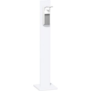 Geramöbel Desinfektionsspender S-HS-W, weiß, stehend, mit Armhebel, aus Metall, 1000ml