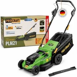 Procraft, Rasenmäher, PLM21bb Akku Rasenmäher 40 V ( 2x 20 V ) 380 mm Brushless Solo - ohne Akku, ohne Ladegerät (Akkubetrieb)