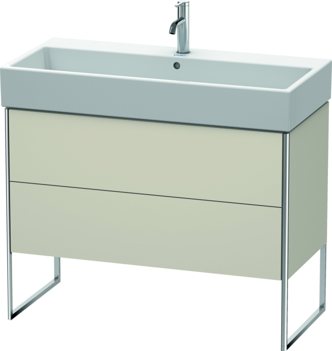 Duravit XSquare Waschtisch-Unterschrank XS447609191 98,4x49,1x46cm, 2 Auszüge, Taupe