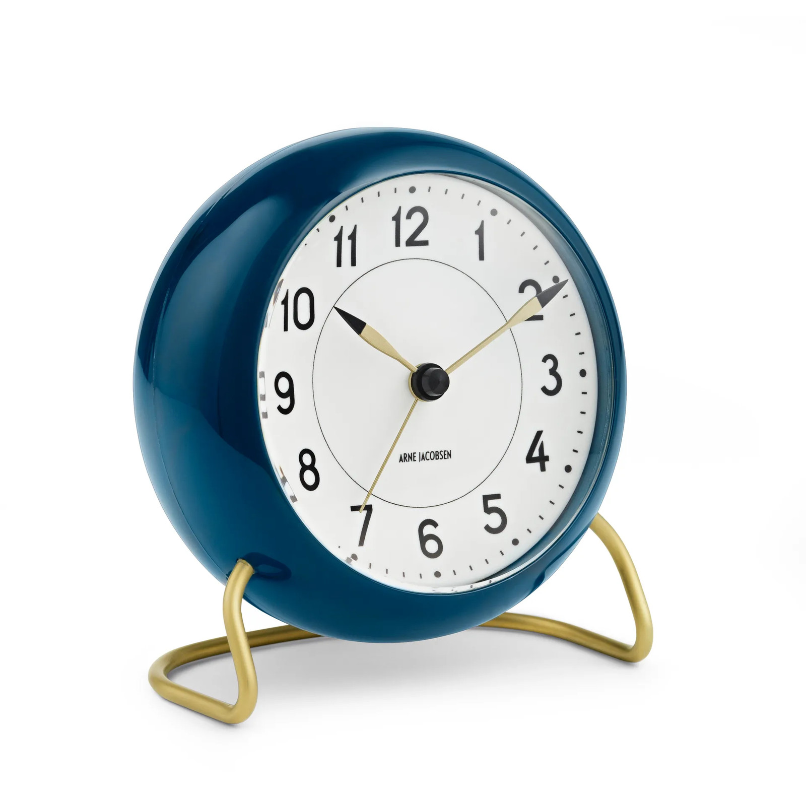 Arne Jacobsen Clocks AJ Station Analoge Tafelklok - Petrolblauw