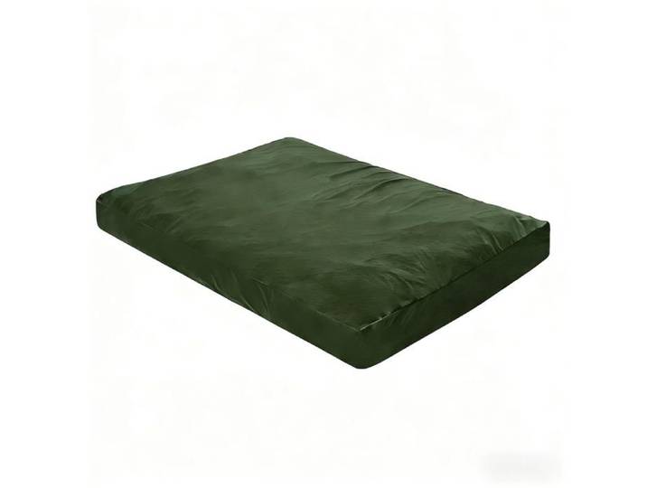 Fauteuil bean bag velours côtelé vert 2en1 mousse salon lecture