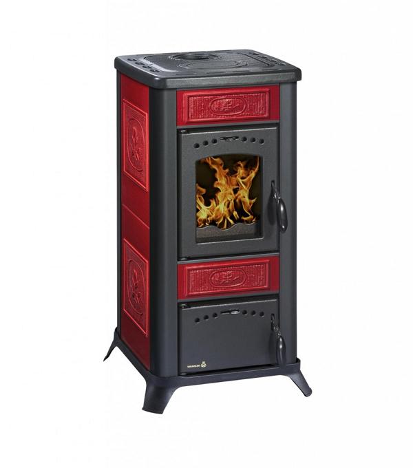 WAMSLERHAUSU Kaminofen TYP18872-Romantic/A Ker. bordeaux 7,5kW 08083305
