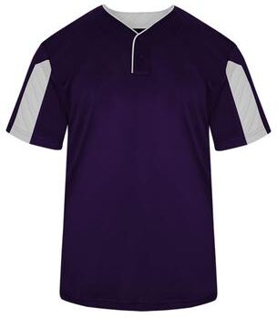 Alleson Athletic 7976 Striker Placket in Purple/White size 3XL   Polyester 797600, BG7976