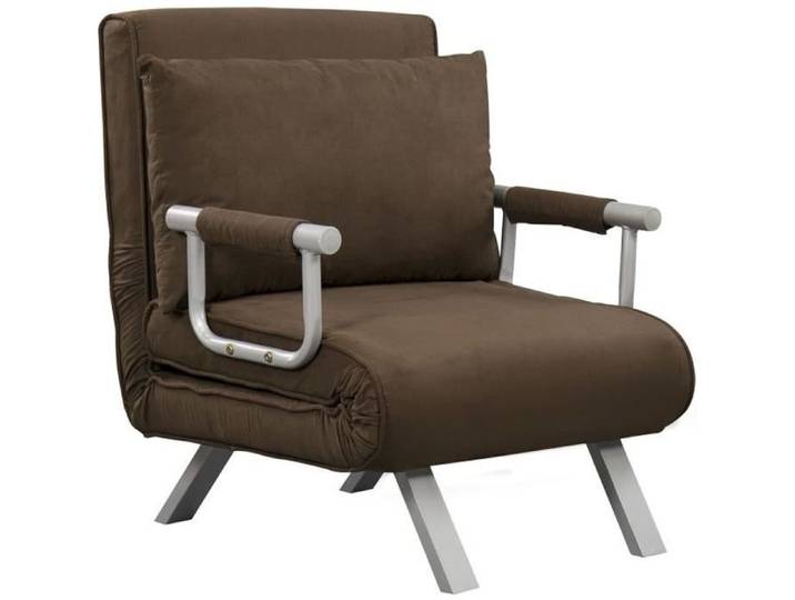 Fauteuil Canapé-lit 1 personne - Mycocooning - Max - Modulable - Déhoussable - Marron
