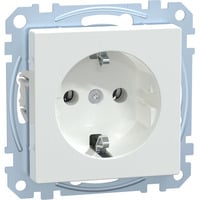 Schutzkontakt-Steckdose mit Steckklemme, Unterputz, 16 Ampere, 250 Volt, System M weiß (glänzend), Retail