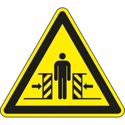 Dreifke® Warnschild Warnung vor Quetschgefahr, ASR/ISO, Kunststoff, SL 100mm