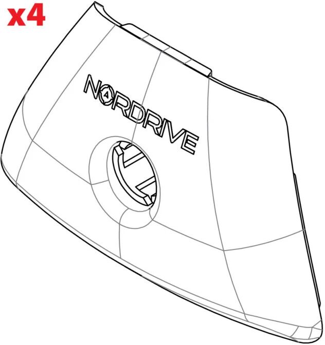 Nordrive RICAMBI - SET 4 COVER PIEDI IN-RAIL (70PL0009)