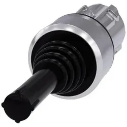 Siemens 3SU1050-7AA88-0AA0 Koordinatenschalter, 22mm, rund, Metall hochglanz, schwarz,waagerecht verrastend 3SU10507AA880AA0